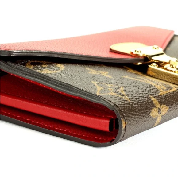 Full Inclusion Louis Vuitton Pallas Wallet Monogram & Cerise Red Leather - EUC - Picture 4 of 14